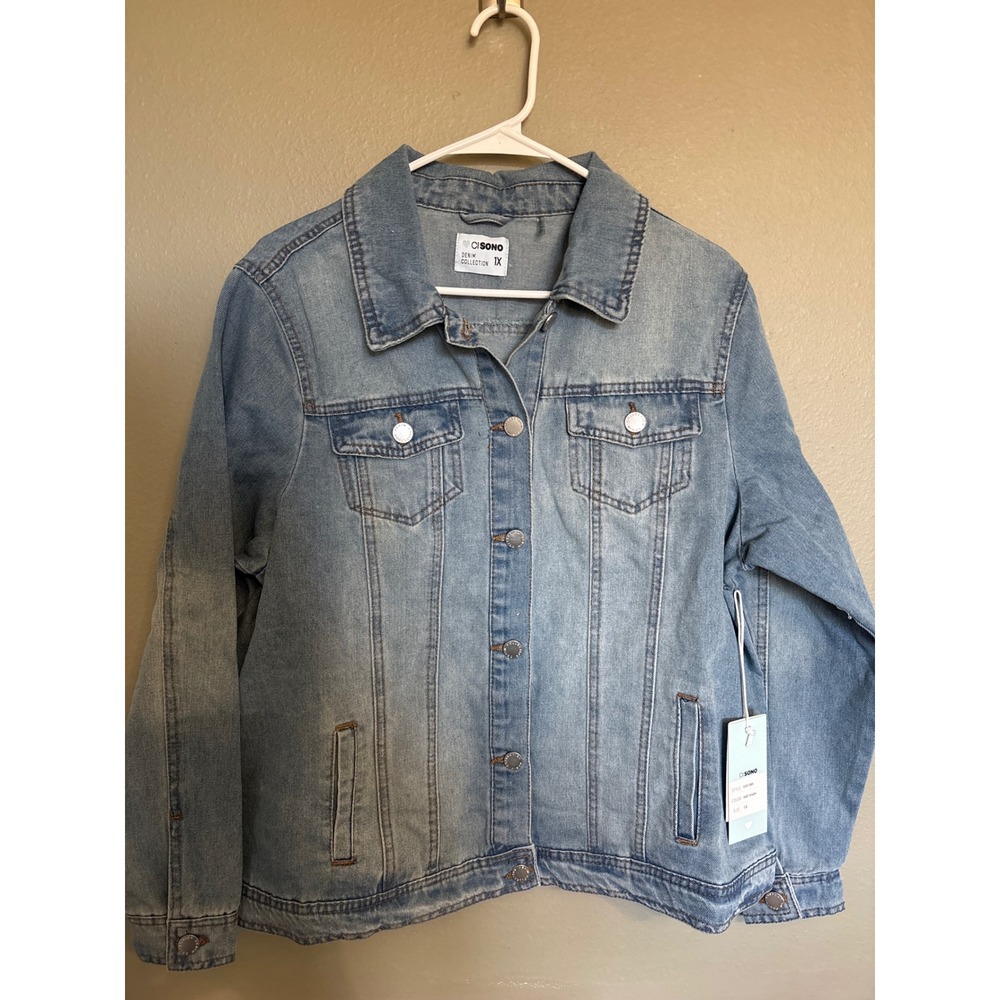 Ci Sono Denim Collection Medium Wash Jean Jacket DJK158X 1X NEW